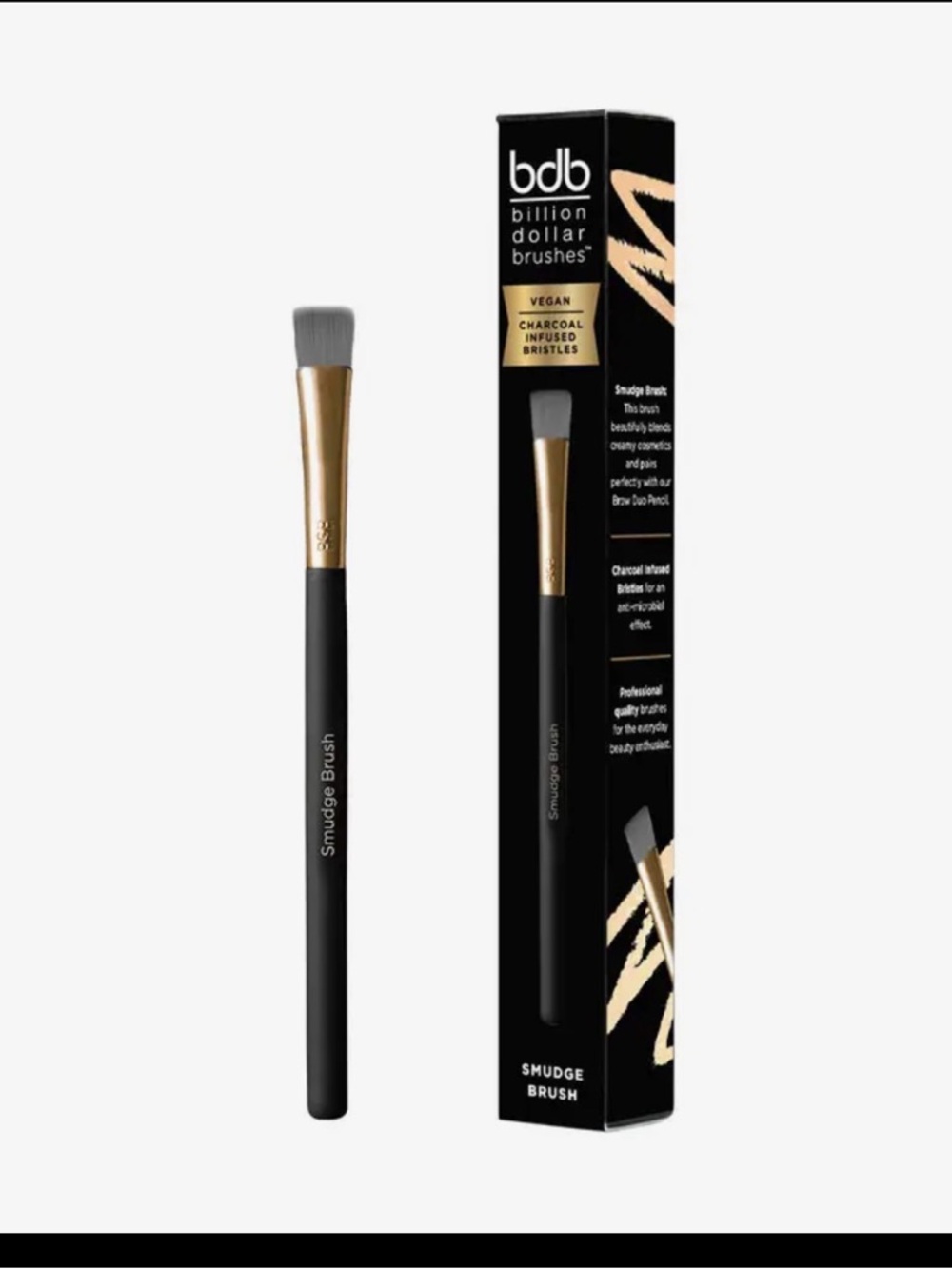 bdb Billion Dollar Brushes Smudge Brush - Black and Gold